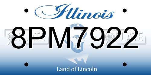 8PM7922 Illinois License Plate