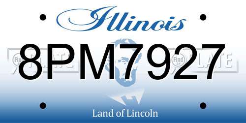 8PM7927 Illinois License Plate