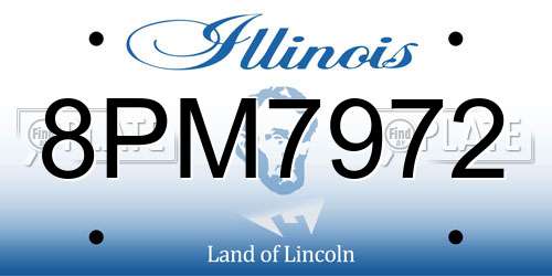 8PM7972 Illinois License Plate