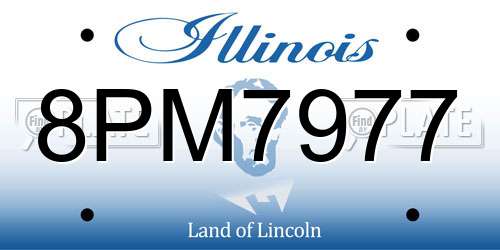 8PM7977 Illinois License Plate