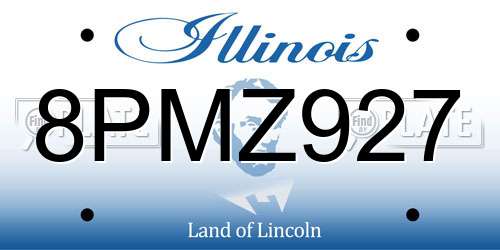 8PMZ927 Illinois License Plate