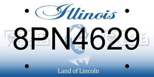 8PN4629 Illinois License Plate