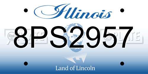 8PS2957 Illinois License Plate