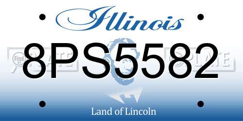 8PS5582 Illinois License Plate
