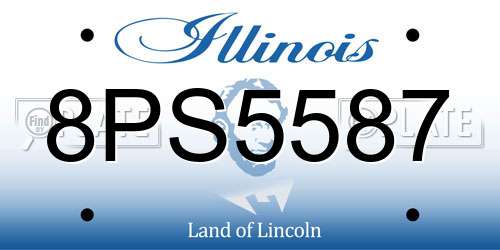 8PS5587 Illinois License Plate