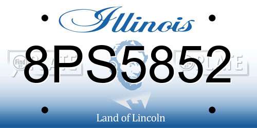 8PS5852 Illinois License Plate