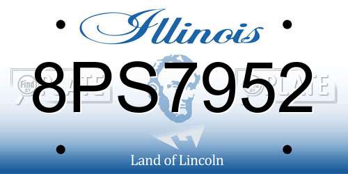 8PS7952 Illinois License Plate