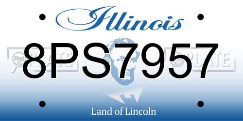 8PS7957 Illinois License Plate