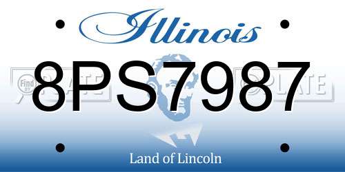 8PS7987 Illinois License Plate