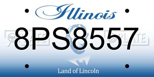 8PS8557 Illinois License Plate