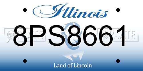 8PS8661 Illinois License Plate
