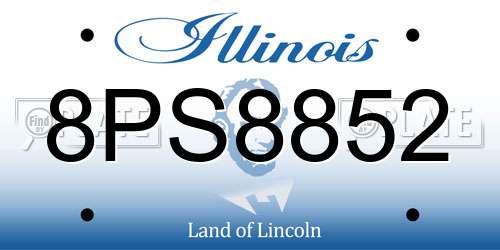 8PS8852 Illinois License Plate