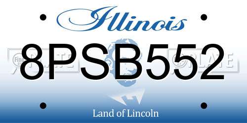 8PSB552 Illinois License Plate