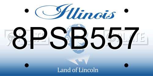 8PSB557 Illinois License Plate