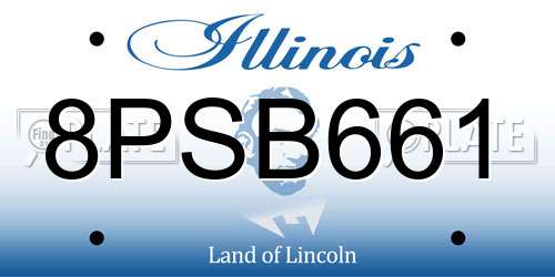 8PSB661 Illinois License Plate