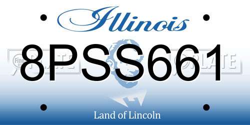 8PSS661 Illinois License Plate