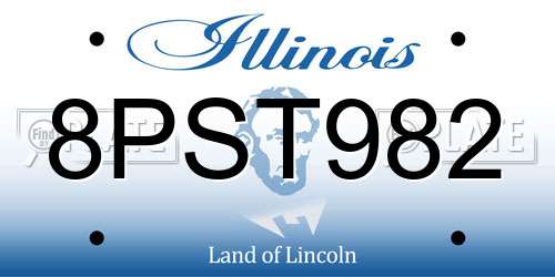 8PST982 Illinois License Plate