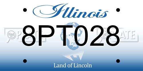 8PT028 Illinois License Plate