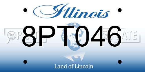 8PT046 Illinois License Plate