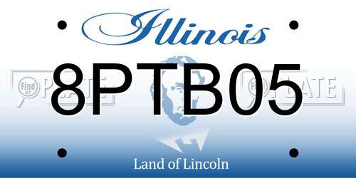 8PTB05 Illinois License Plate