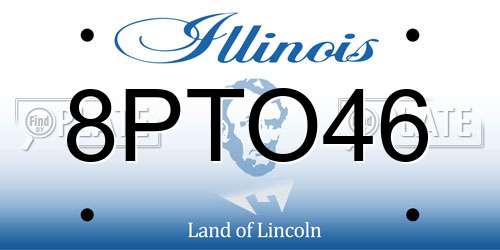 8PTO46 Illinois License Plate