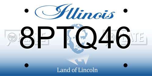 8PTQ46 Illinois License Plate