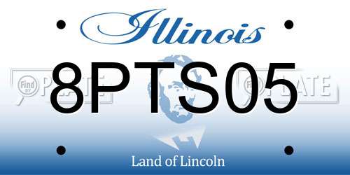 8PTS05 Illinois License Plate