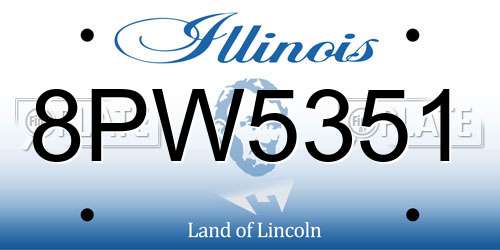 8PW5351 Illinois License Plate