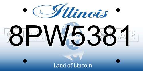 8PW5381 Illinois License Plate