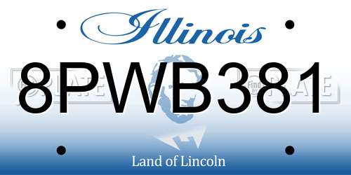 8PWB381 Illinois License Plate
