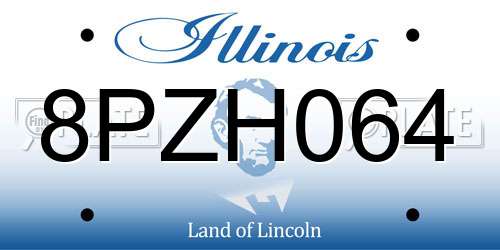 8PZH064 Illinois License Plate