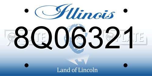 8Q06321 Illinois License Plate