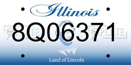 8Q06371 Illinois License Plate