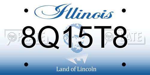8Q15T8 Illinois License Plate