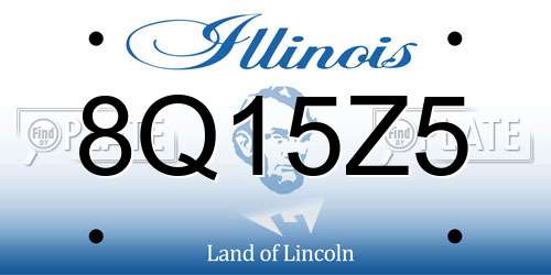 8Q15Z5 Illinois License Plate