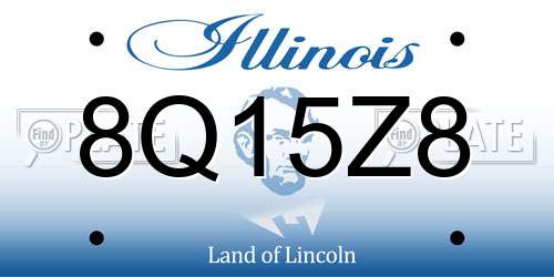 8Q15Z8 Illinois License Plate