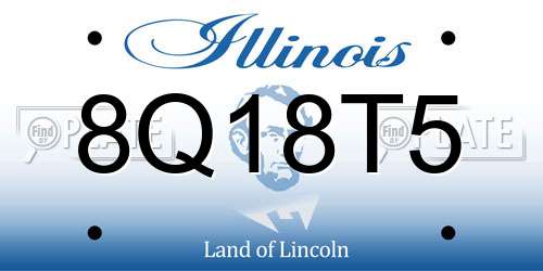 8Q18T5 Illinois License Plate