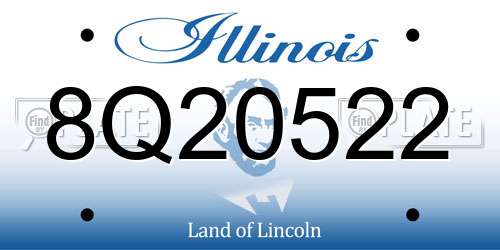 8Q20522 Illinois License Plate