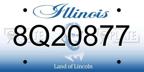 8Q20877 Illinois License Plate