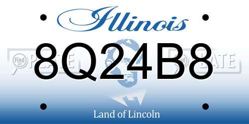 8Q24B8 Illinois License Plate