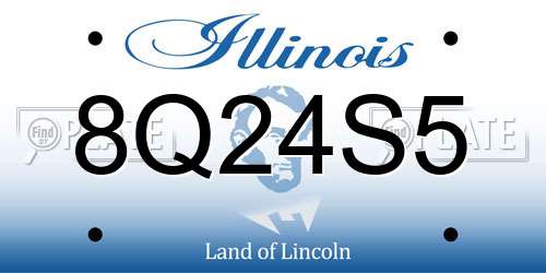 8Q24S5 Illinois License Plate