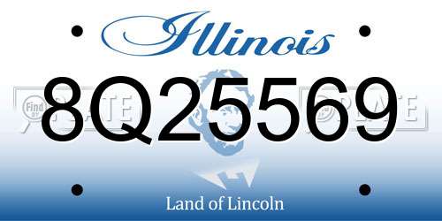 8Q25569 Illinois License Plate