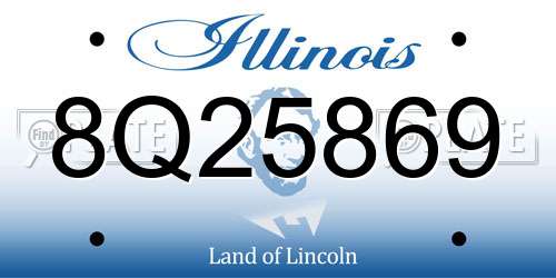 8Q25869 Illinois License Plate