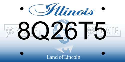 8Q26T5 Illinois License Plate