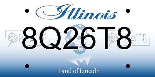 8Q26T8 Illinois License Plate