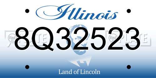 8Q32523 Illinois License Plate