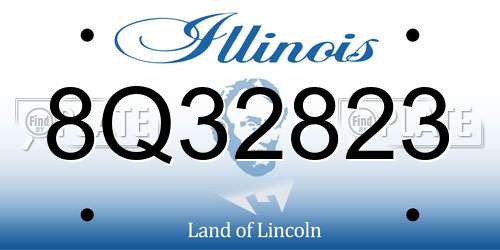 8Q32823 Illinois License Plate