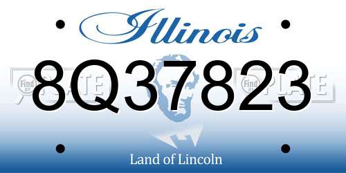 8Q37823 Illinois License Plate