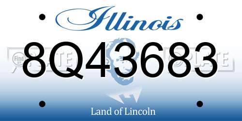 8Q43683 Illinois License Plate