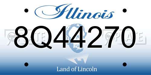8Q44270 Illinois License Plate